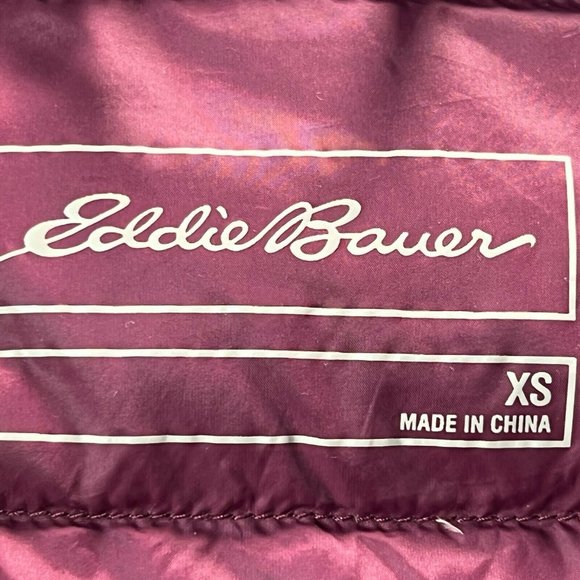 Eddie Bauer EB 650 Down Puffer Jacket Womens XS Purple Hooded Zip Up Out… - Picture 3 of 8